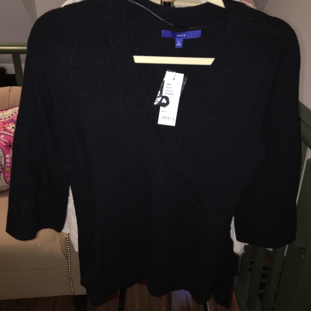Black Cross Tie Top